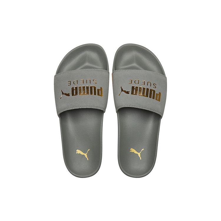 Puma Унисекс Шлепанцы Leadcat EVA Comfort Мягкие Бесшумные Серый Золотой 372277-06