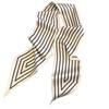 Women Neck Scarf Striped Contrast Color Satin Triangle Edge Wide Band Neck Decoration OL Style Commute Lady Hair Band Clothes Accessory