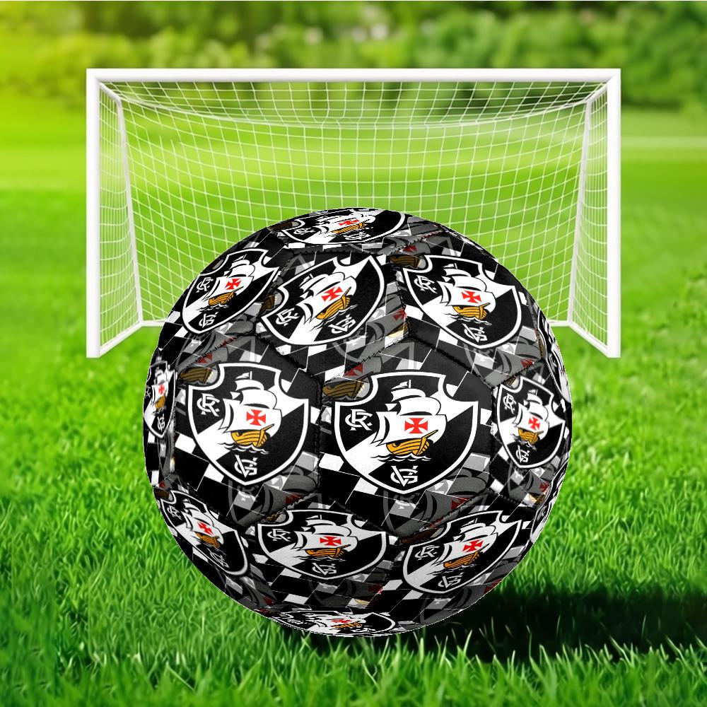 Vasco Football Club Printed Size 5 Soccer Ball - Durable, Machine-stitched, Soft and Comfortable, Suitable for Training and Matches Gift