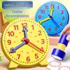Second Grade Clock Model: Teaching Aids for Kids To Learn Time - 3-Pin Math Learning Toy