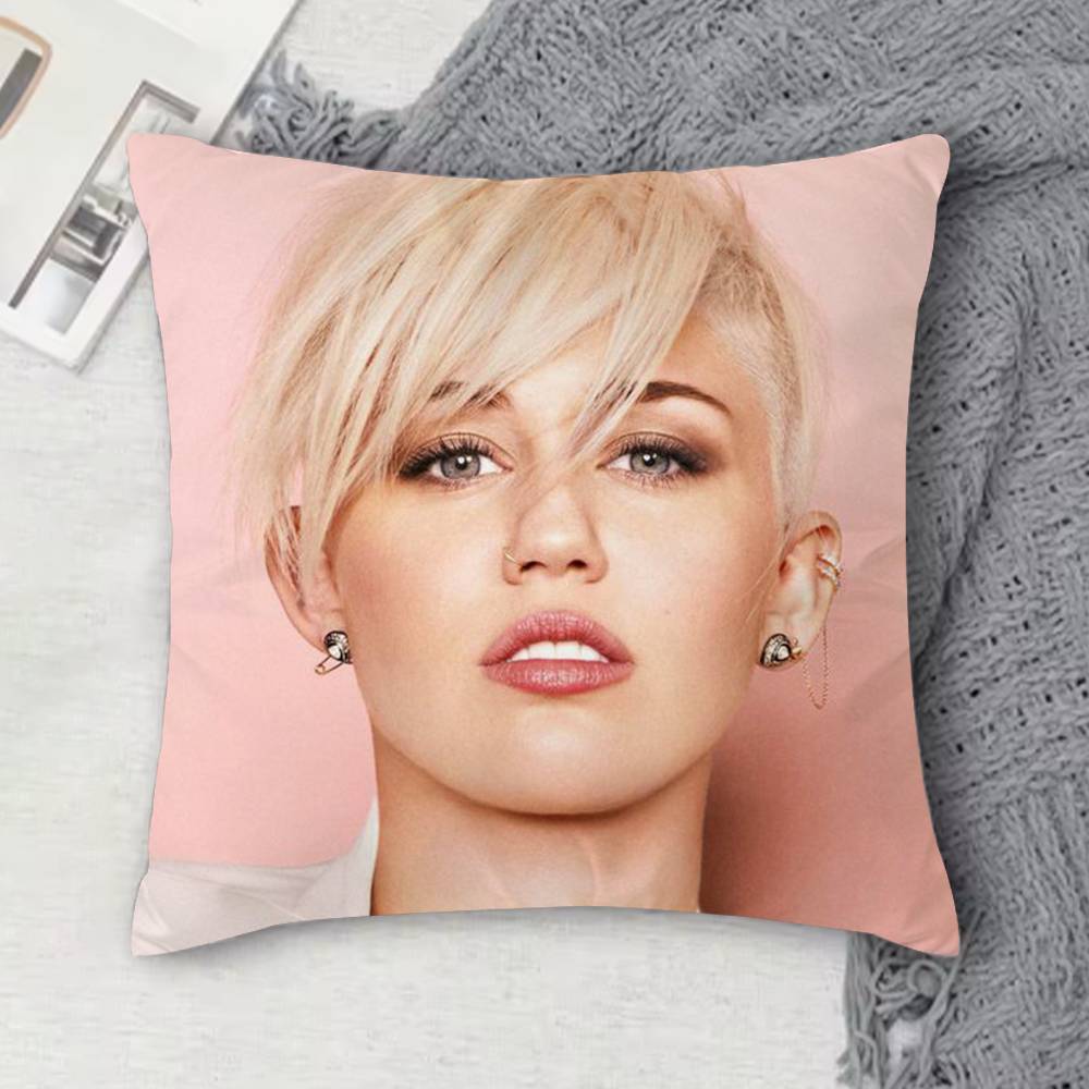MMiley Cyrus Doublesided Printed Square Decorative Cushion Cover for Sofa Living Room Home Decor