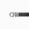 Calvin Klein Повседневный мужской ремень из натуральной кожи, двусторонний, с металлической пряжкой-буквой, ширина 3,5 см, цвет 003-Космический черный, 90-Без коробки