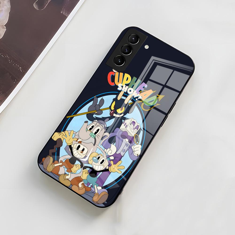 C-Cuphead-tapiz Phone Case For Samsung A56 A36 A26 A16 A15 A25 A35 A55 A14 A34 A24 A54 Glass Case