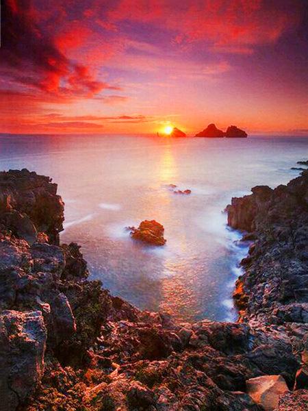 Набор для алмазной живописи «Приморский закатный пейзаж» Полный квадрат/круг 5d Diy Вышивка Мозаика Пляжный пейзаж Домашний декор