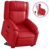 Recliner Chair with Lift Assistance Red Faux Leather