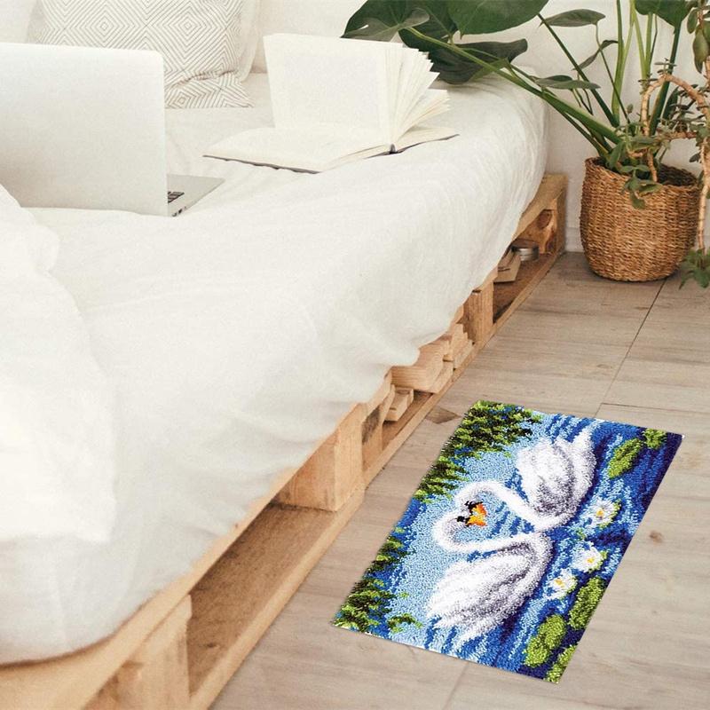 Наборы пряжи для вязания крючком «сделай сам» 20,4 х 14,9 дюйма, любители лебедя, изготовление ковров, поделки для детей, взрослых и начинающих