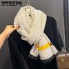 Spring and Autumn Fashion Cotton and Hemp Scarf Women's Letter Shawl Scarf Cotton Scarf