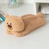 Large Capacity Bear Plush Pencil Case Cute Design Stationery Storage Bag Bear Plush Pen Bag  Office