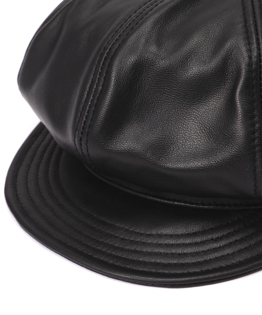 Кепка газетчика Schott из кожи, мужская, размер L, 010, черный, 782-5974006