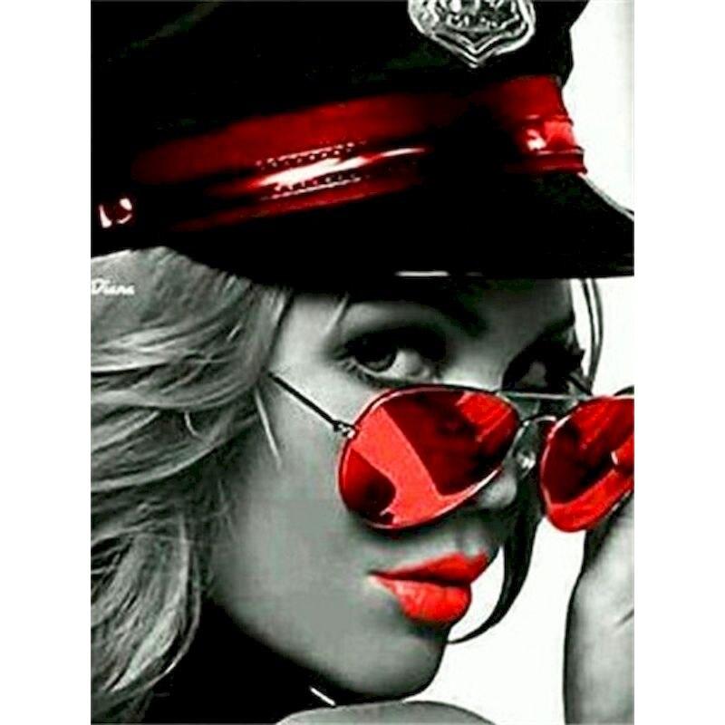 5d Полная Алмазная Картина Сексуальная Леди Мозаика Алмазная Вышивка Черный И Красный Аварийная Картина Настенные Картины