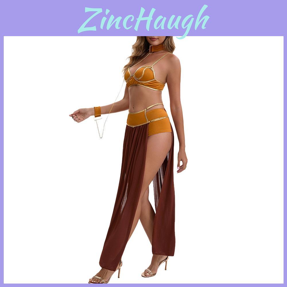 Star Wars Princess Leia Cosplay Dress Egyptian Style Long Dress For Halloween Cosplay And Party Wear