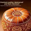 Embroidered Pattern Storage Ottoman Round Shape Floor Seat Cushion Fillable Ottoman Pouf  Home Use