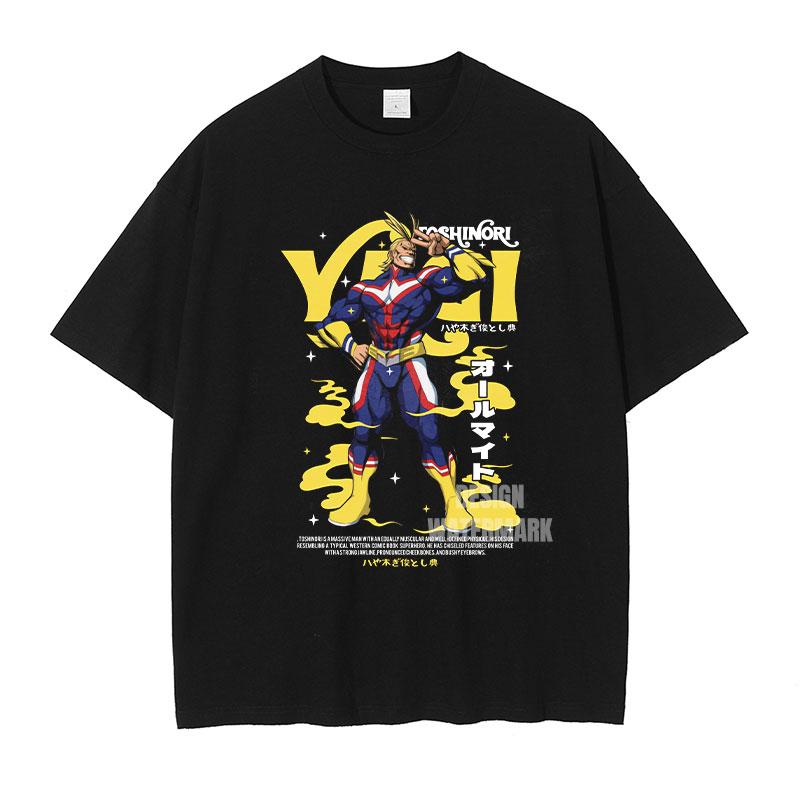 My Hero Academia Anime Tshirt OCHACO URARAKA Graphic T Shirt Vintage Washed Oversized Tshirts Women Men Short Sleeve Tees