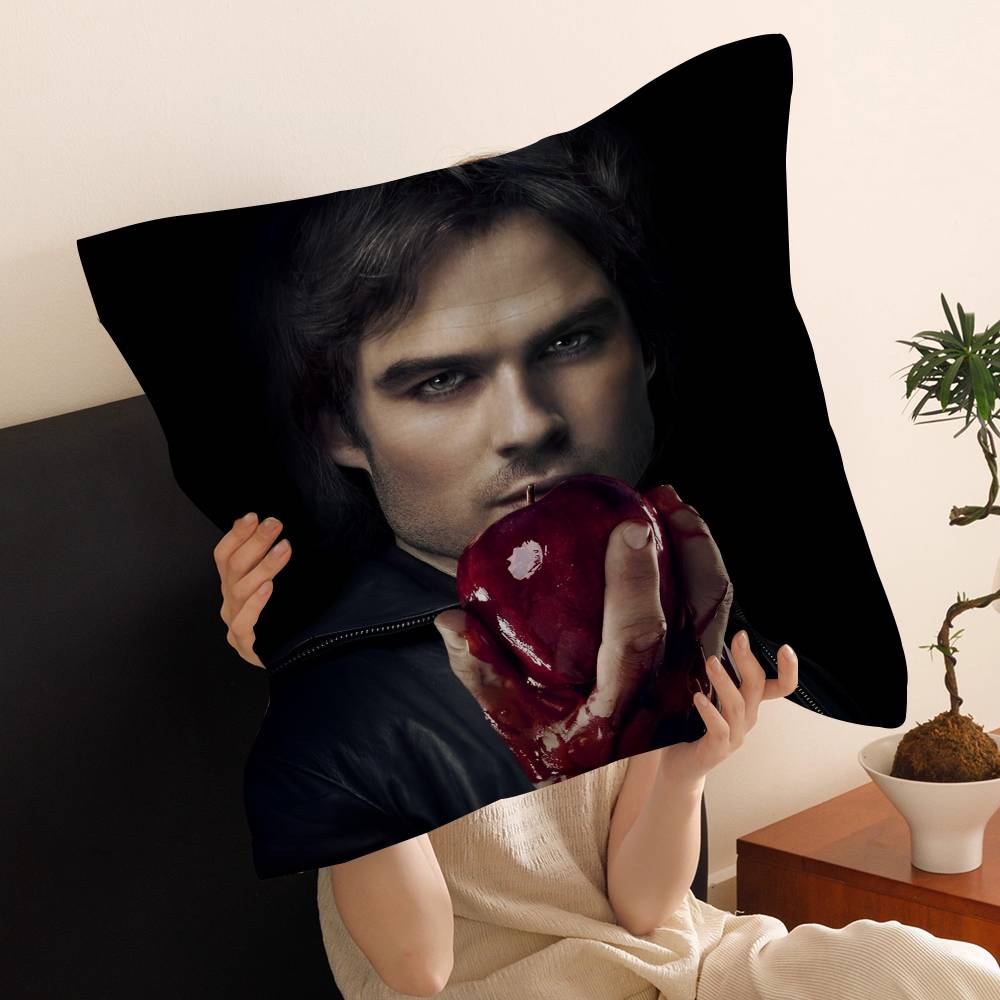 Чехол на подушку Damon Salvatore Дневники вампира Наволочка для автомобильной подушки-плед для дивана Автомобильный Рождественский подарок xсм xсм
