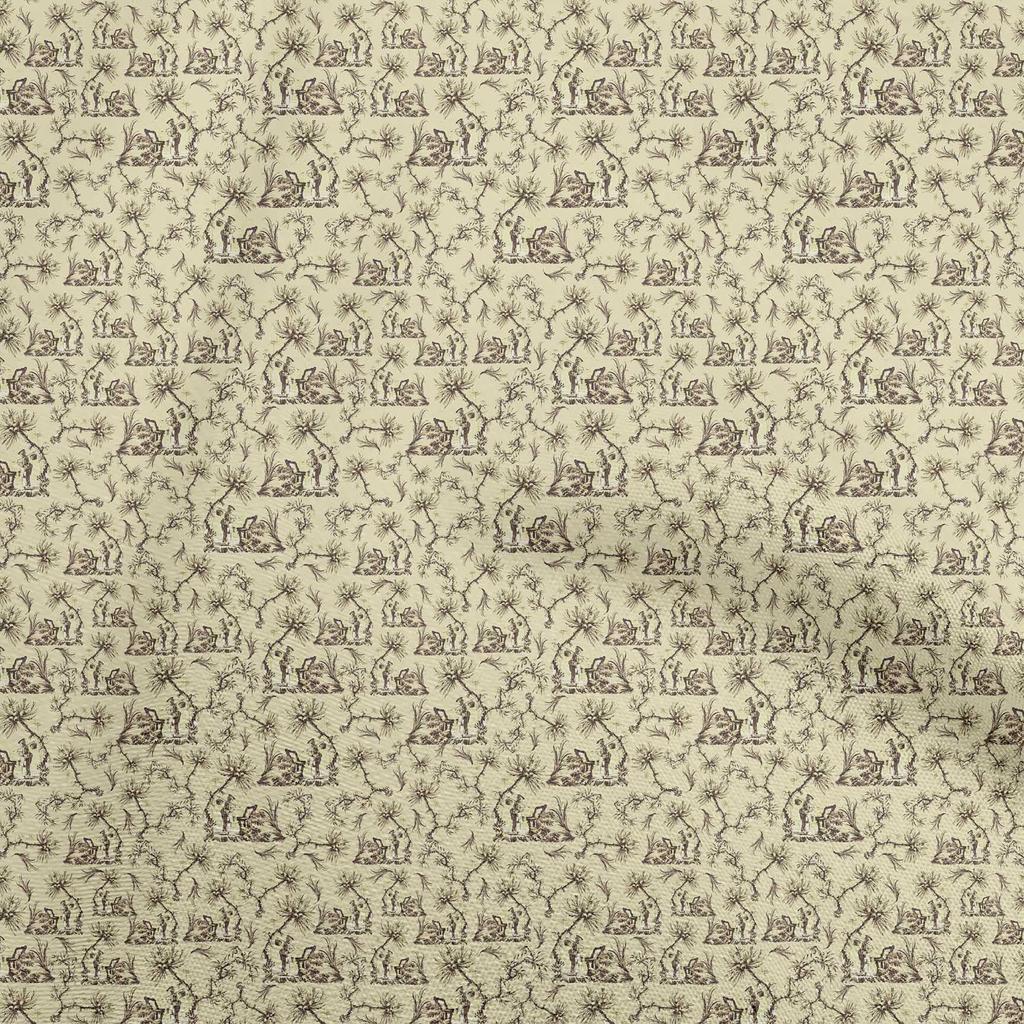 oneOone Cotton Flex Light Pink2 Fabric Toile Fabric For Sewing Printed Craft Fabric By The Yard 40 Inch