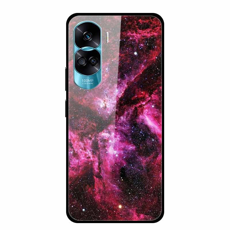 Чехол для Honor 90 Lite 5G 90Pro Закаленное Стекло Жесткая Задняя Крышка для Huawei Honor 90 Pro Мягкий Бампер Honor90 90Lite Fundas Роскошный