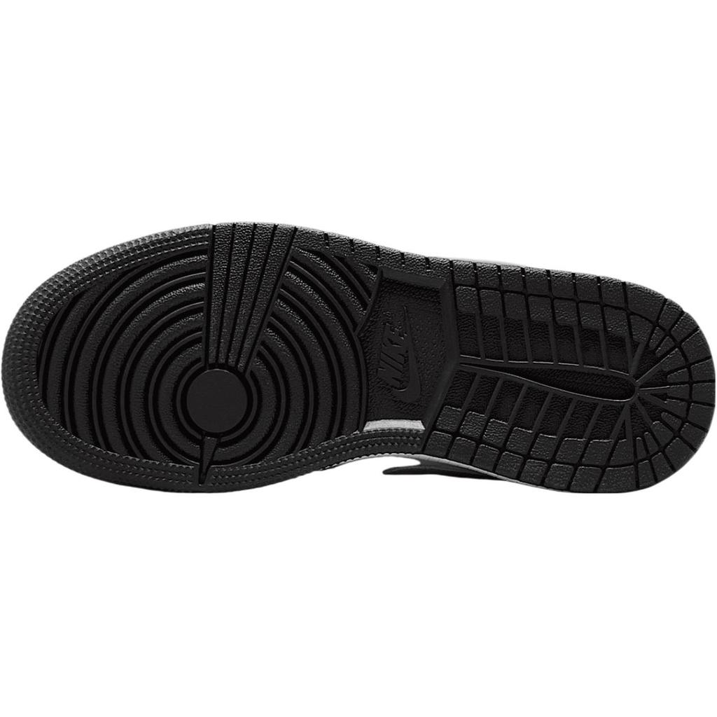 Jordan Air Jordan 1 Slip Resistant Abrasion Resistant Low top Children's Basketball Shoes White Black Unisex 553560-165