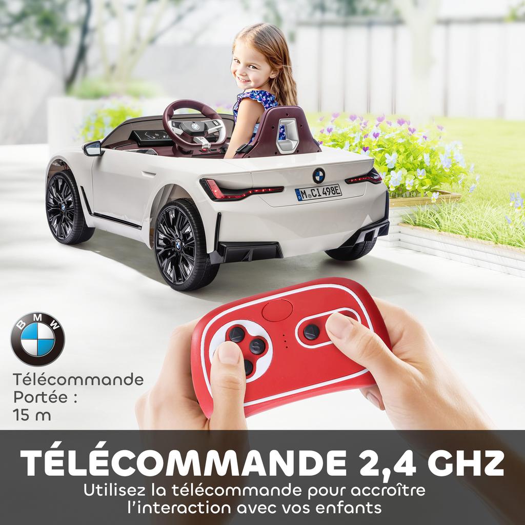 Licensed BMW I4 12V Electric Ride-On Car, Remote Control, MP3 Player, 115 x 67 x 45 cm, Black