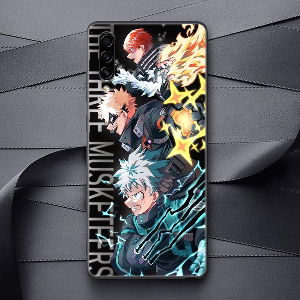 Аниме Моя геройская академия Черный мягкий чехол для телефона для Samsung Galaxy A90 A80 A70 A70S A60 A50 A40 A30 A30S A20S A20E A10 A10E Фундас