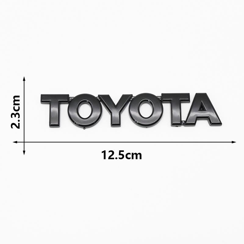 2026 Hot For Toyota Hub Caps 3D ABS Glossy Black Silver Letters Trunk Emblem Stickers Accessories Modified For Toyota Camry Priu