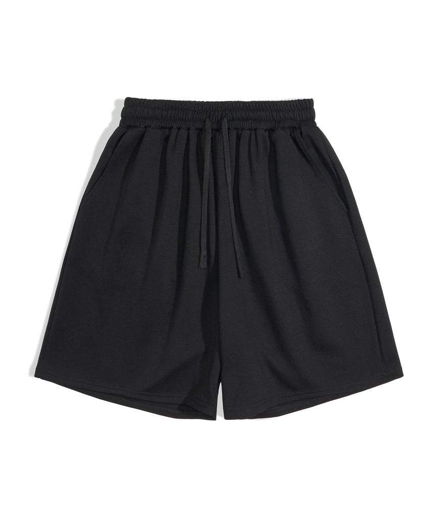 UNTAPPED STUDIO [2Pack] Bermuda Big Wide Training Elastic Waist Shorts 2 Colors