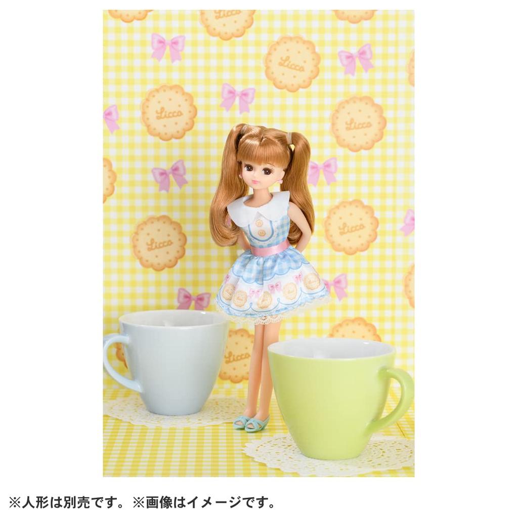 TAKARA TOMY Платье Happy Doll Игрушка для ролевых игр для детей от 3 лет и соответствует стандарту безопасности игрушек ST Mark Один размер подходит всем "Licca-chan LW-04 Бисквит" Наряд Вверх,