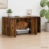 Cat Litter Box Furniture Smoked Oak 100 x 49 x 45 cm Engineered Wood