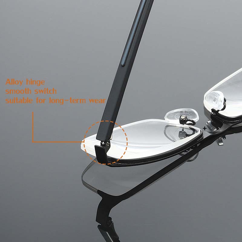 Unisex Reading Glasses Simple Men Women Titanium Alloy Presbyopia Eyeglasses Anti-fatigue Computer Eyewear Diopter +1.0 To +4.0