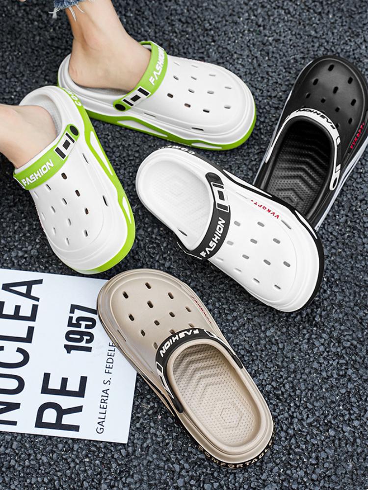 Удобные повседневные нескользящие тапочки унисекс из ЭВА с дышащей стелькой и мягкой подошвой, пляжные сандалии