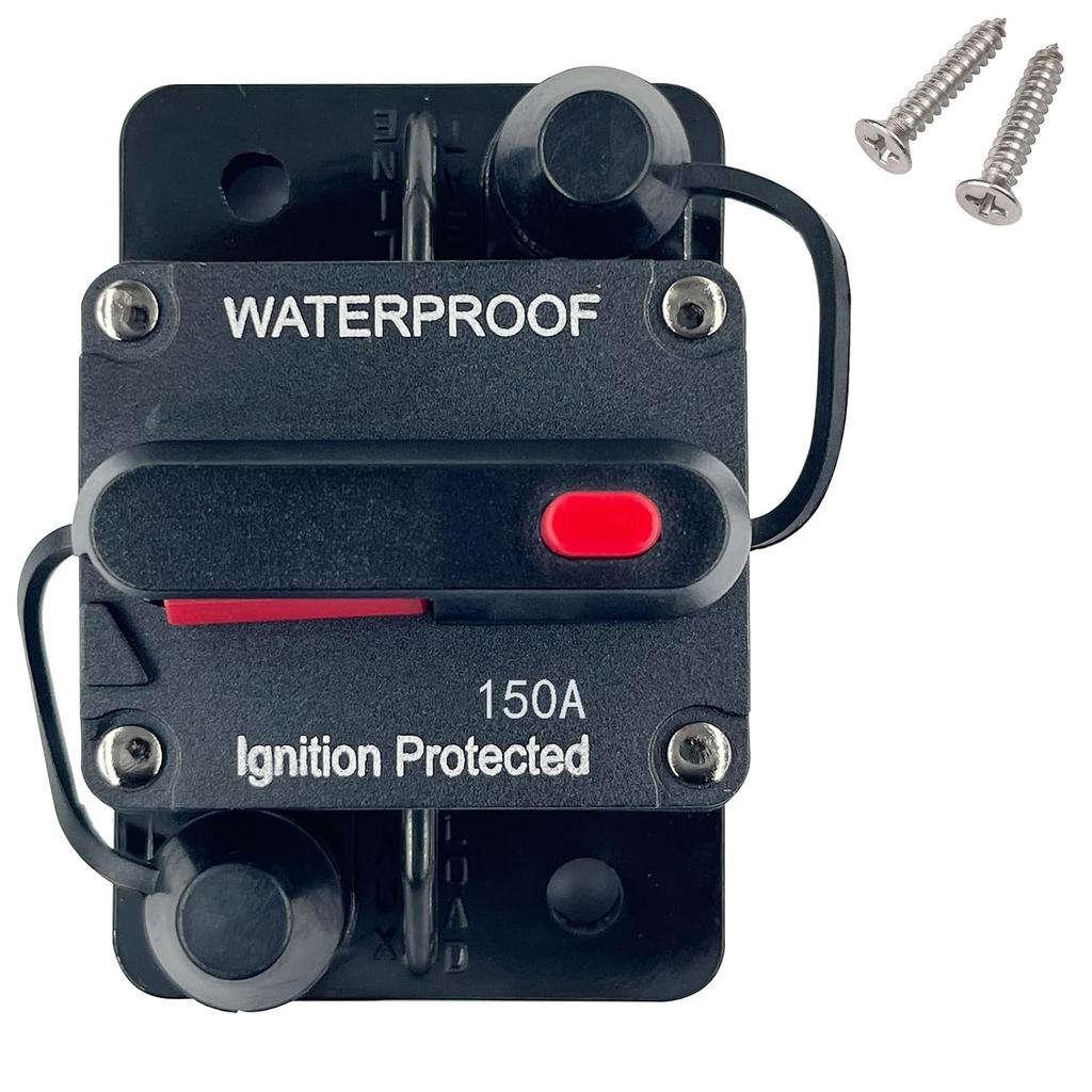 20 Amp Circuit Breaker 12V - 48V DC with Manual Reset Switch Button for Boat Trolling Motor Marine ATV Trailer Vehicles Stereo Audio Electronic