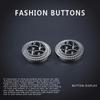 10Pcs Round Shirt Buttons High-End Exquisite Cashmere Coat Sweater Cardigan Clothes Silver Buttons