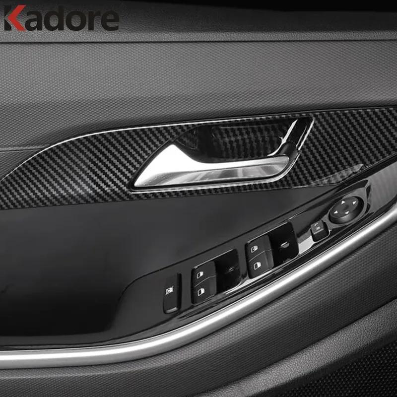 Автомобильная внутренняя накладка на ручку двери, чаша, отделка для Hyundai Cantus Creta ix25, аксессуары для внутренней отделки из углеродного волокна