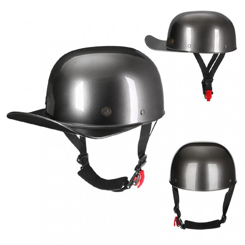 Vintage Gangster Style Snapback Cap Motorcycle Helmet Men Women ABS Material All-Season Riding Head Protection