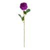 Artificial Rose Flower with Green Leaves Realistic Fake Silk Flower Branch Home Office Wedding Party Faux Bloom Decoration Table Centerpiece