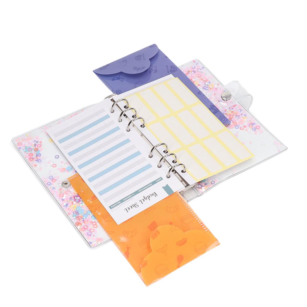 Бюджетный полупрозрачный большой емкости А6 из искусственной кожи, 6 листов, бюджетный блокнот А6, конверт для денег