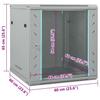 Network Cabinet with Storage Grey 60 x 60 x 65 cm Steel