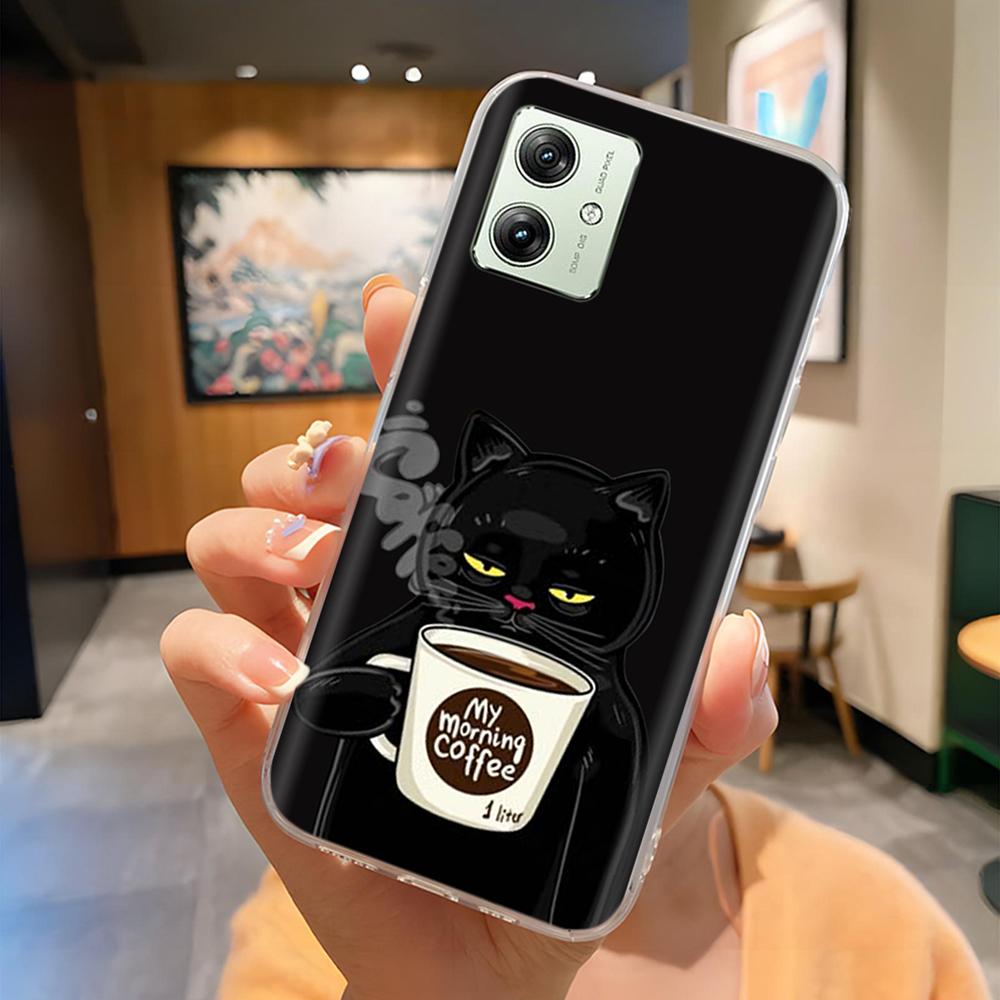Soft Case For Moto G54 5G Case MotoG54 Silicone Phone Back Cover For Motorola Moto G54 Case XT-2343-1 Flower Love Heart Fundas