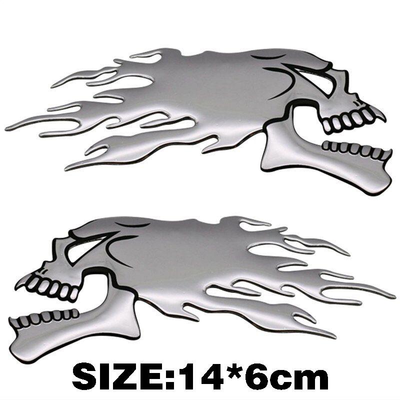 Наклейка на автомобиль мотоцикл 3D Пламя Призрак Череп Эмблема Наклейки Авто Стайлинг Декор Наклейки Авто Внешний Декор Аксессуары