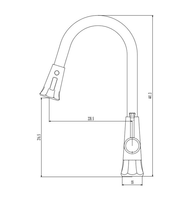 Tuqiu выдвижной кухонный смеситель черный однорычажный кухонный смеситель одно отверстие вращающийся смеситель для воды смеситель кухонный кран