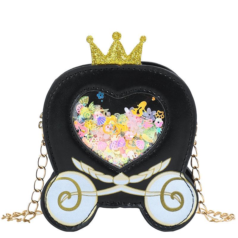 Милая детская сумка через плечо «Корона принцессы» с пайетками для девочки для повседневного использования