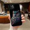 NH14 Cartoon Art Owl Phone Case for OPPO A40 A60 A80 A15 A16 A16K A12 A17 A17K A54 A54S A53 A53S A55 A56 A57 A98 F23