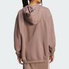 Adidas Оригинальный свитшот оверсайз с капюшоном, длинным рукавом и карманом для женщин, коричневый JC8981