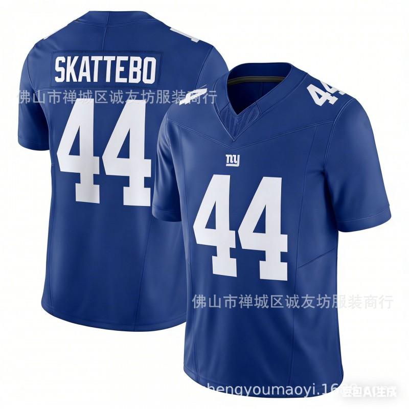 3rd Gen Embroidered Football Jersey Mens Retro Red Giants 44 Skattebo Athletic Shirt