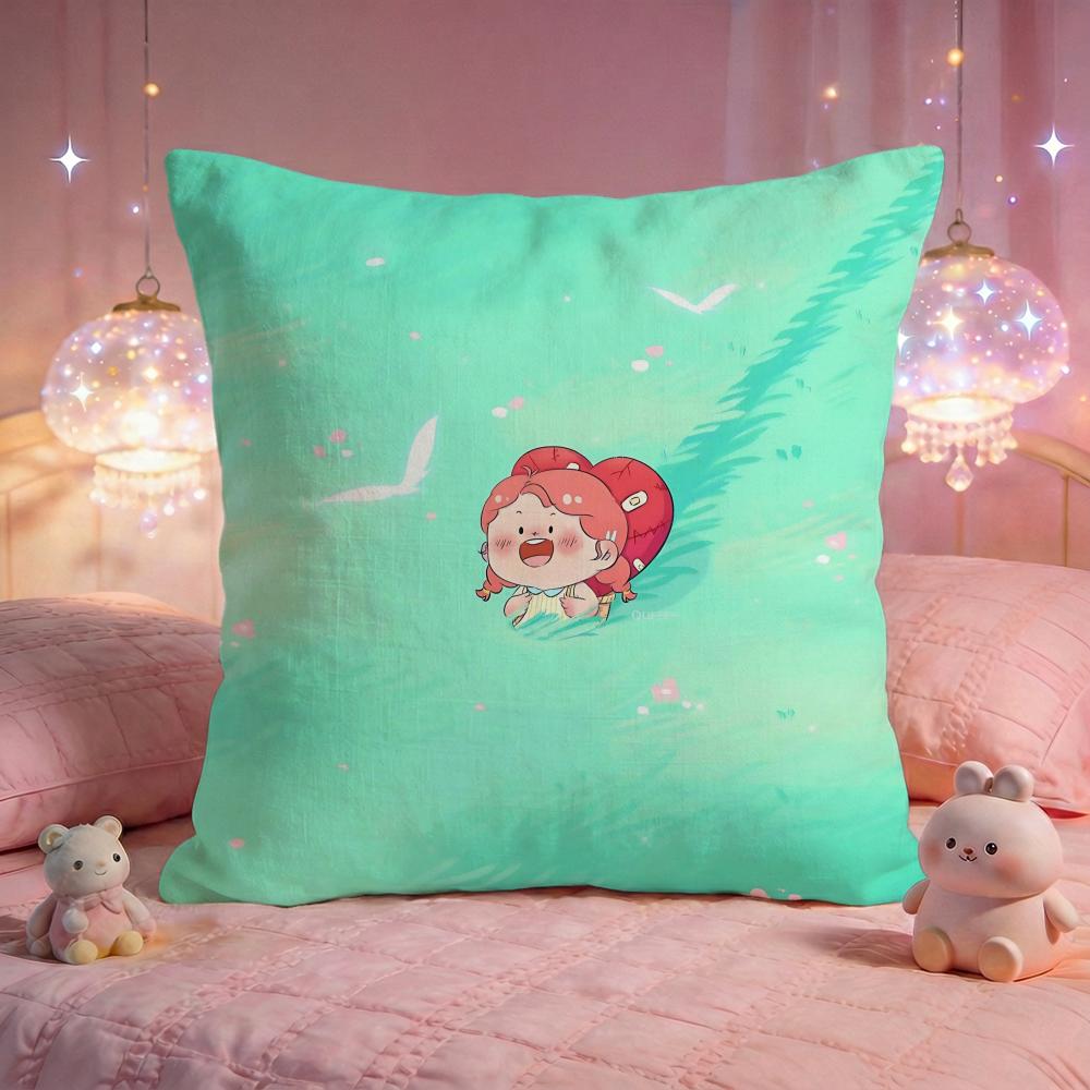 Bubble Fairy Ocean Wave Cushion Cover Premium Comfort Reversible Pillow Cove Two in One Design for Any Room Car Interior