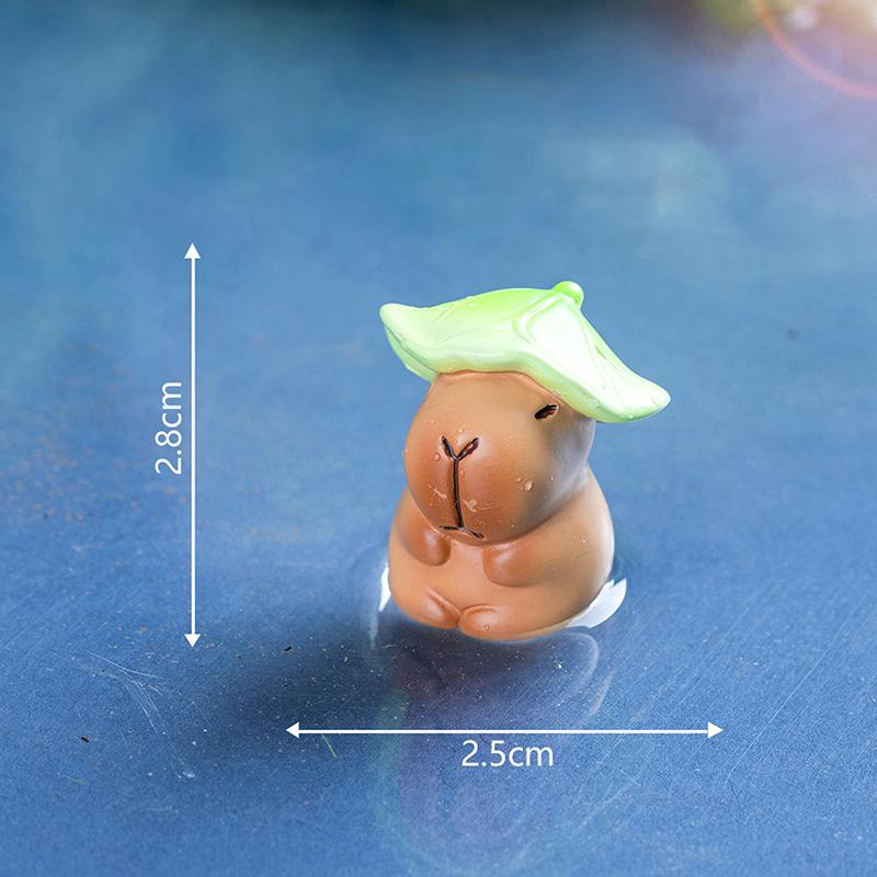 Мультяшные милые миниатюрные фигурки капибары креативные модные мини-фигурки животных кавайные украшения для дома своими руками аксессуары подарки