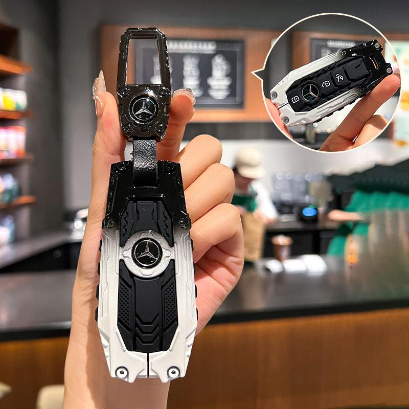 Car Key Case Cover for Mercedes Benz E C S GLC Class E200 E400 E63 W213 S550 S560 C260 A200 Key Shell Protector Auto Accessories UWXYZ1