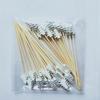 50Pcs Disposable Christmas Bamboo Sticks Creative Santa Claus Xmas Tree Decor Fruit Toothpicks for Cake Dessert Salad Party