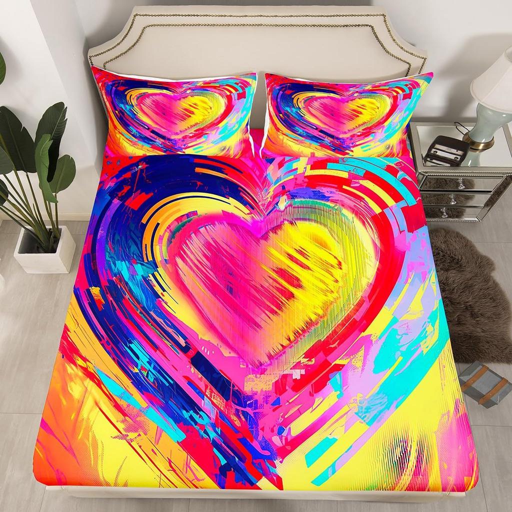 Halloween Pumpkin Ghost Bat Pattern Mattress Three-Piece Digital Printing Mattress Bedding Set