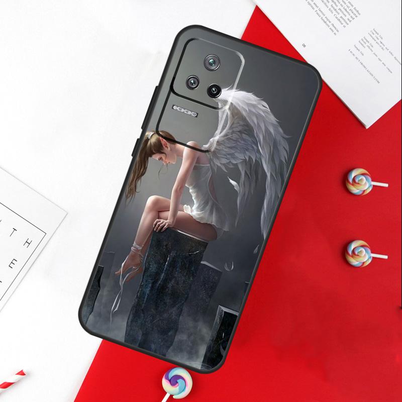 Фантазийный чехол с крыльями ангела для Xiaomi 15 Ultra 13 14 11T 12T 13T 14T Pro POCO X7 Pro X3 X5 X6 M6 F5 F6 Pro