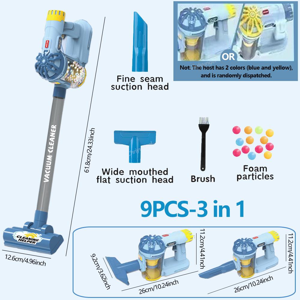 Детский игрушечный пылесос Реалистичные игрушки для уборки для ролевых игр Обучающие подарки для обучения ведению домашнего хозяйства для малышей, мальчиков и девочек